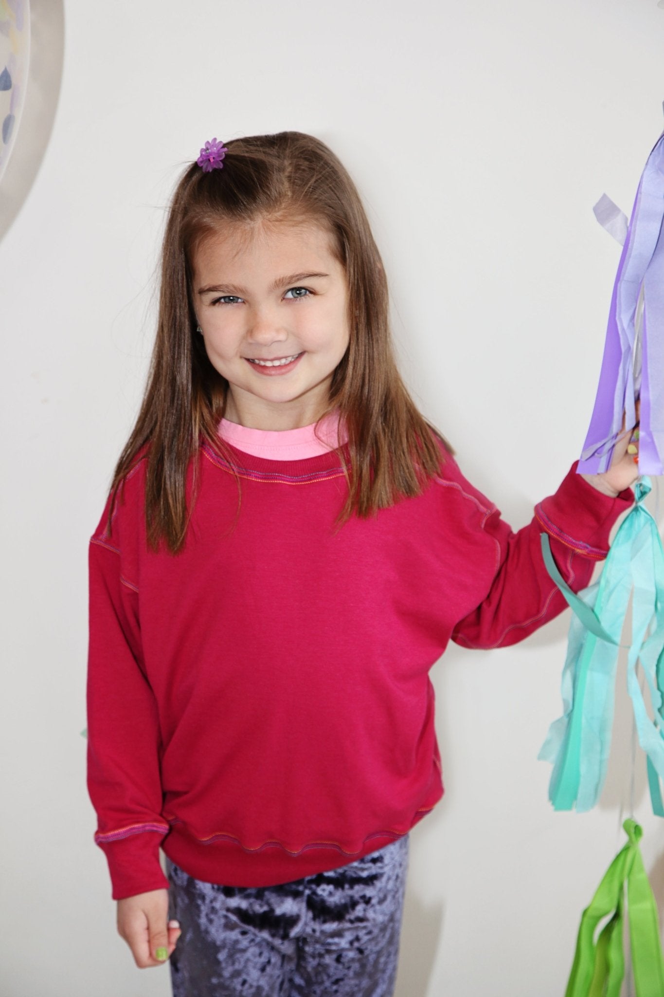 Long Sleeve Training Tee - Raspberry - RightSide Children Apparel