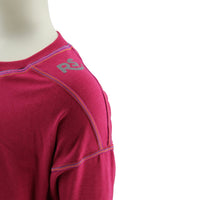 LONG SLEEVE TRAINING TEE - Raspberry